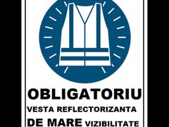 Placuta obligatoriu vesta reflectorizanta de mare vizibilitate